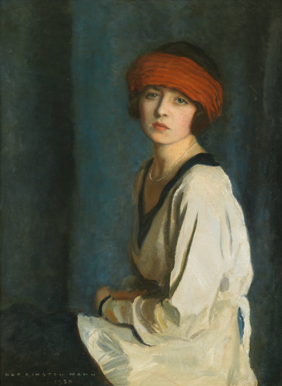 Červený klobouk, 1920 od Harrington Mann