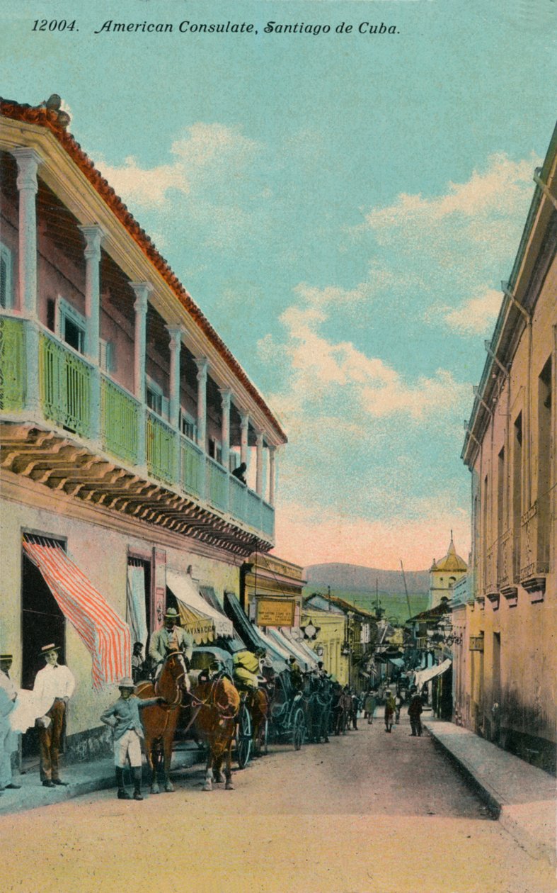 Americký konzulát, Santiago de Cuba, c1911 od Harris Bros and Co