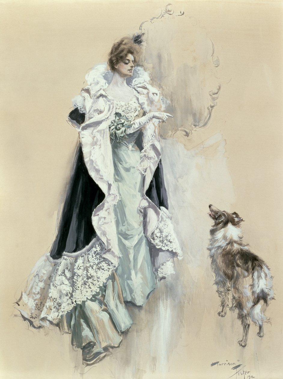 Závěrečné pokyny, 1902 (wc, kvaš a tužka na papíře) od Harrison Fisher