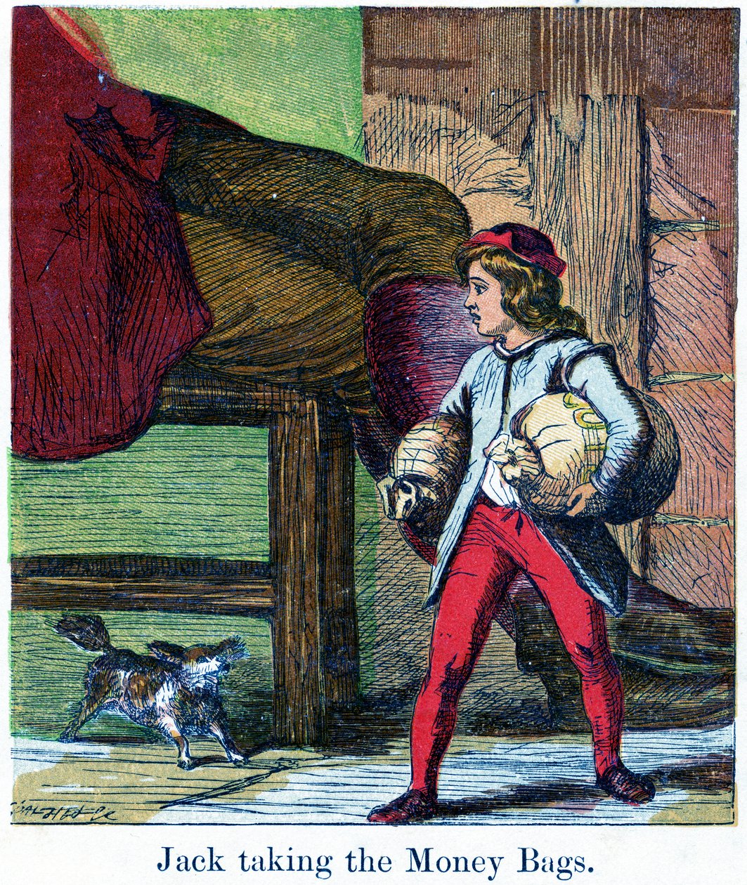 Jack brát zazobanec z obří hrad, 1867 (chromolitho) od Harrison William Weir