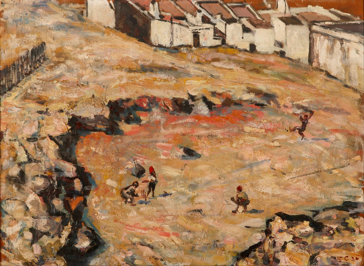 Kriketový zápas (malajská čtvrť) od Harry Stratford Caldecott