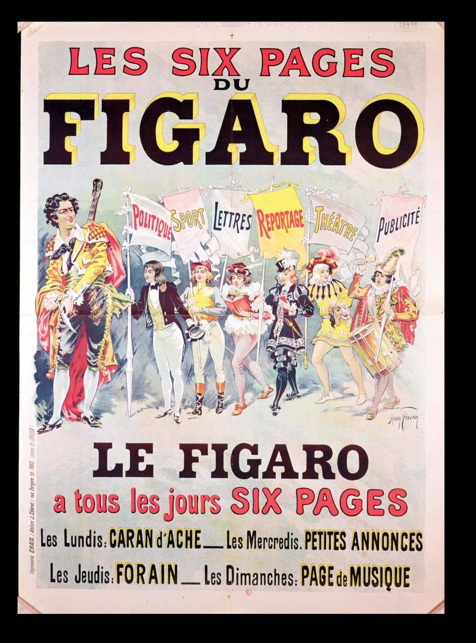 Reklama pro Le Figaro, konec 19. století od Harry Finney