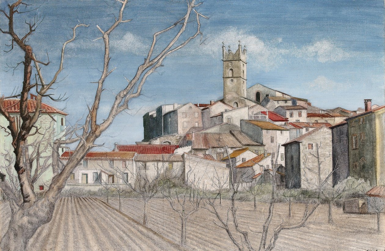 Předjaří, pohled přes ovocný sad, kolem roku 1925 (podrobnosti viz 244484) od Harry Morley