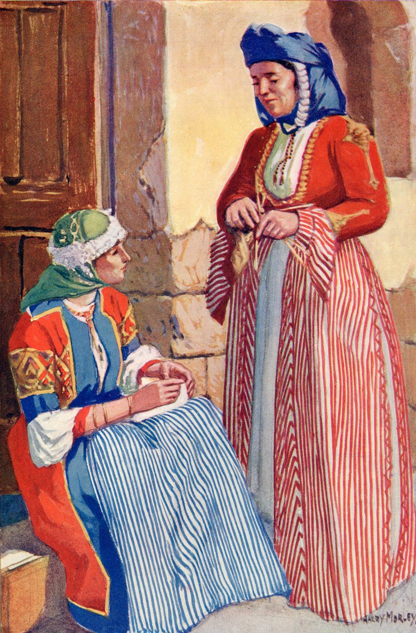 Ženy z Nazareta v gala šatech, kolem roku 1910 od Harry Morley