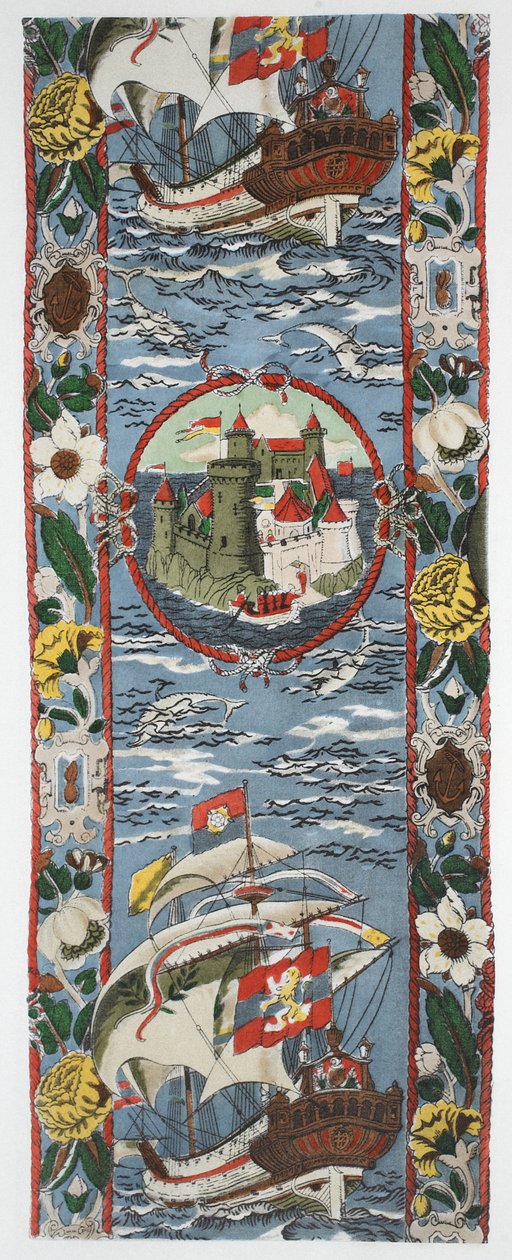 Loď a hrad, hospoda. 1933 od Harry Wearne