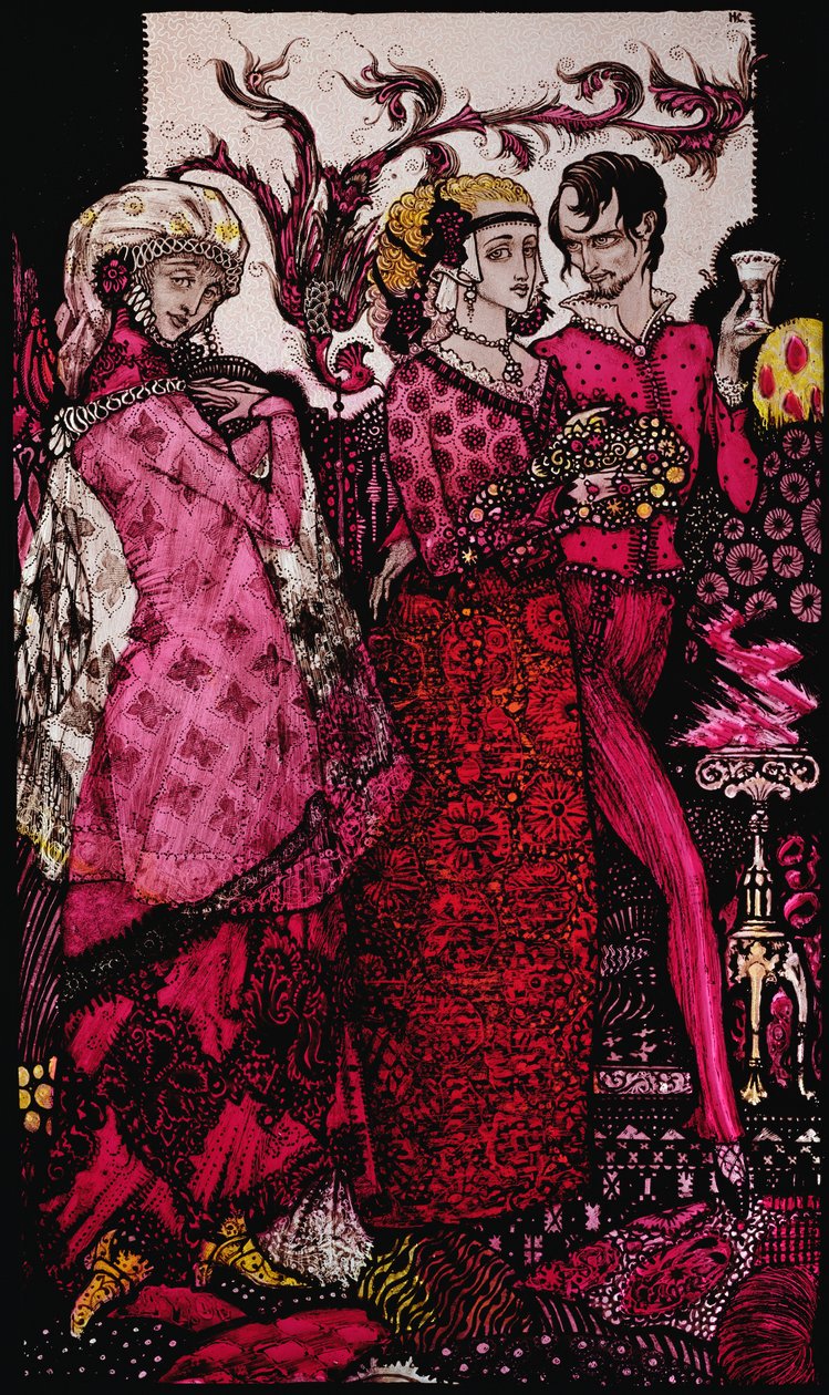 Bert the Bigfoot, zpívá Villon Ilustrace Harry Clarke z 