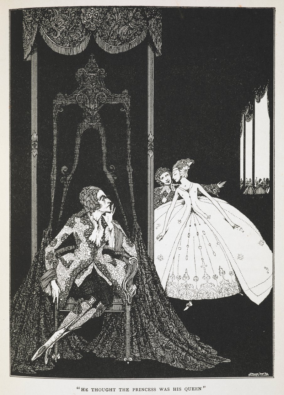 "Myslel si, že princezna je jeho královna." Ilustrace k příběhu, 