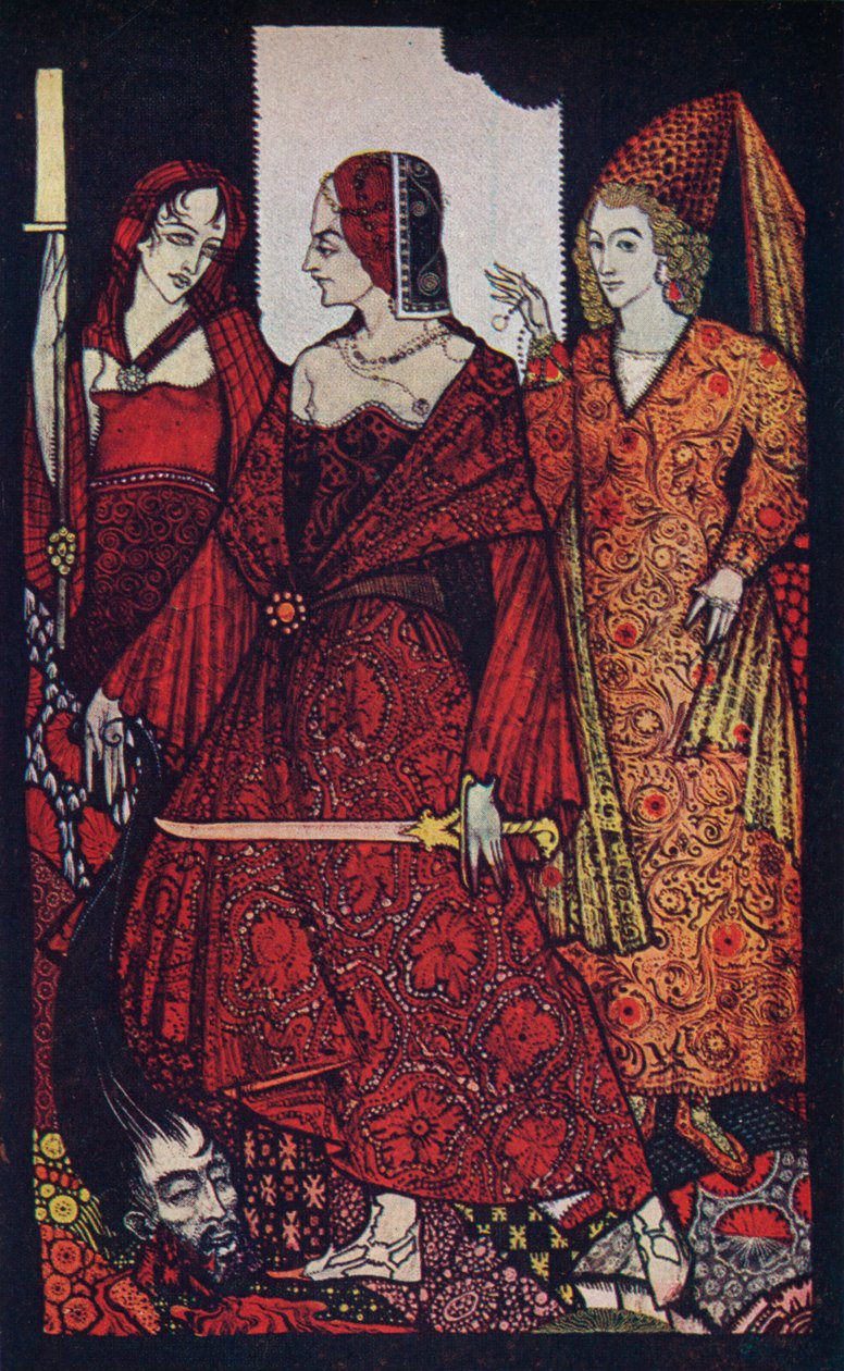 Queens Who Cut the Bags of Glanna, Judith of Scripture, and Glorianna, 1910 od Harry Clarke