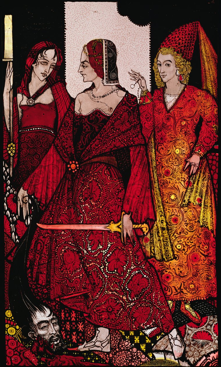 Královny, které podřezávají prasata Glanny... Ilustrace Harry Clarke z 