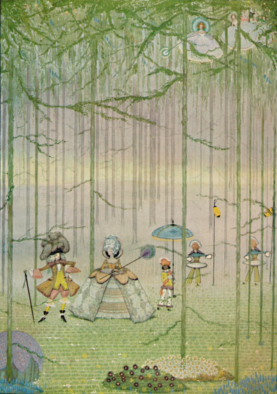 Riquet s Tuftem. Z pohádek Charlese Perraulta. Kresba akvarelem, 1923 od Harry Clarke
