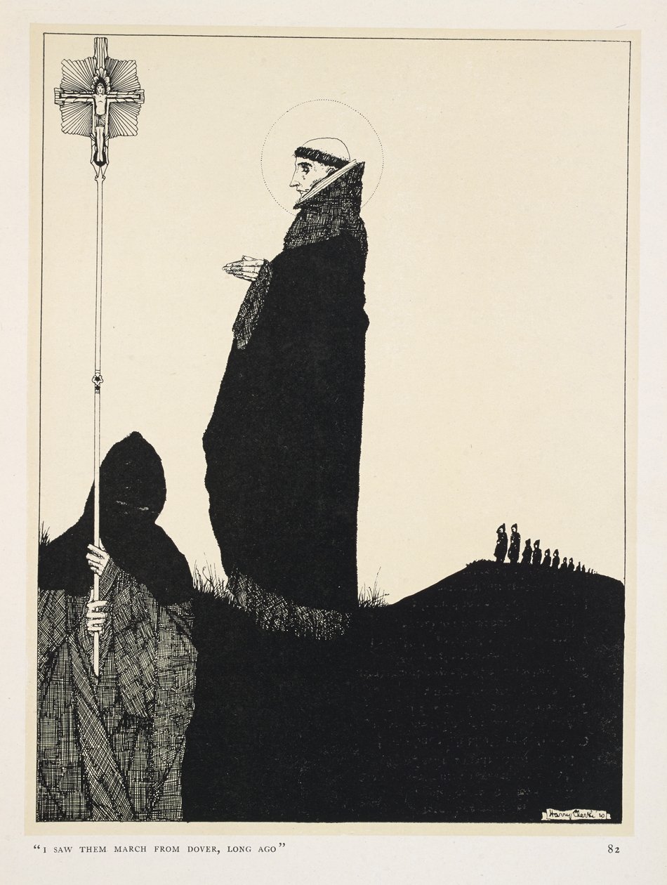Umírající patriot. "Už dávno jsem je viděl pochodovat z Doveru." od Harry Clarke