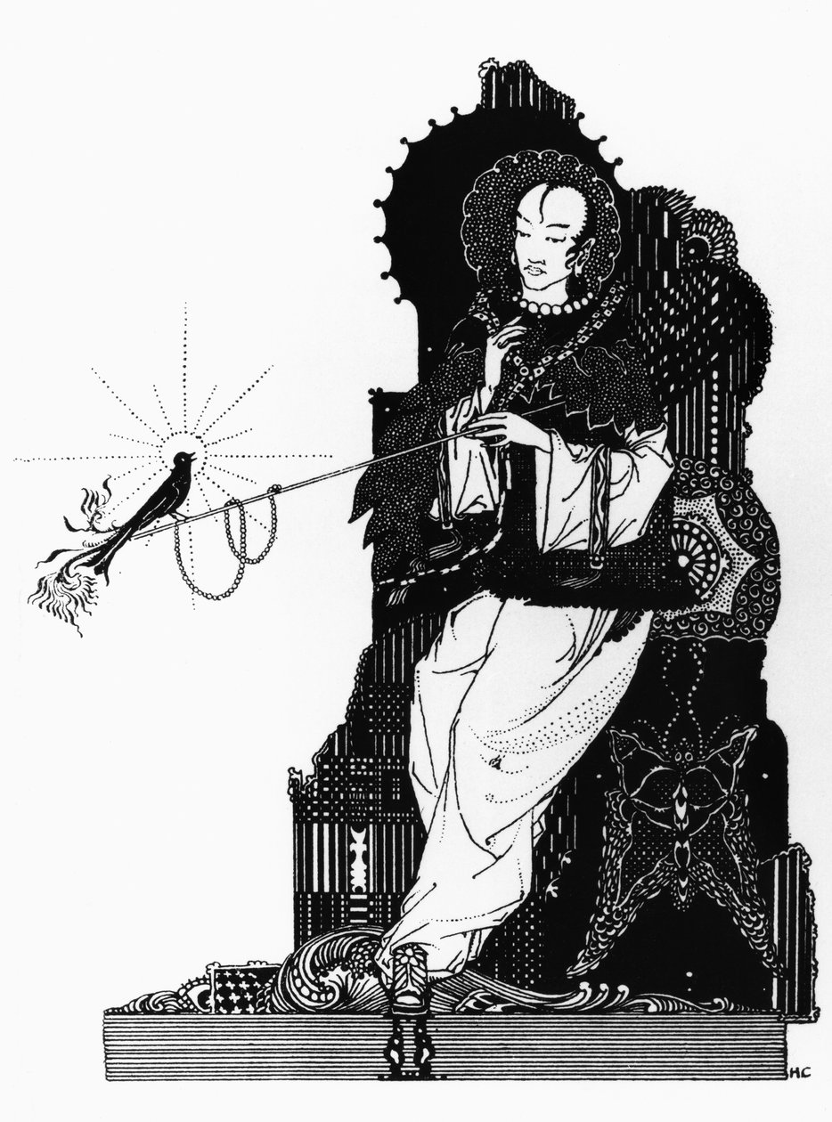 Císař a slavík, ilustrace k 