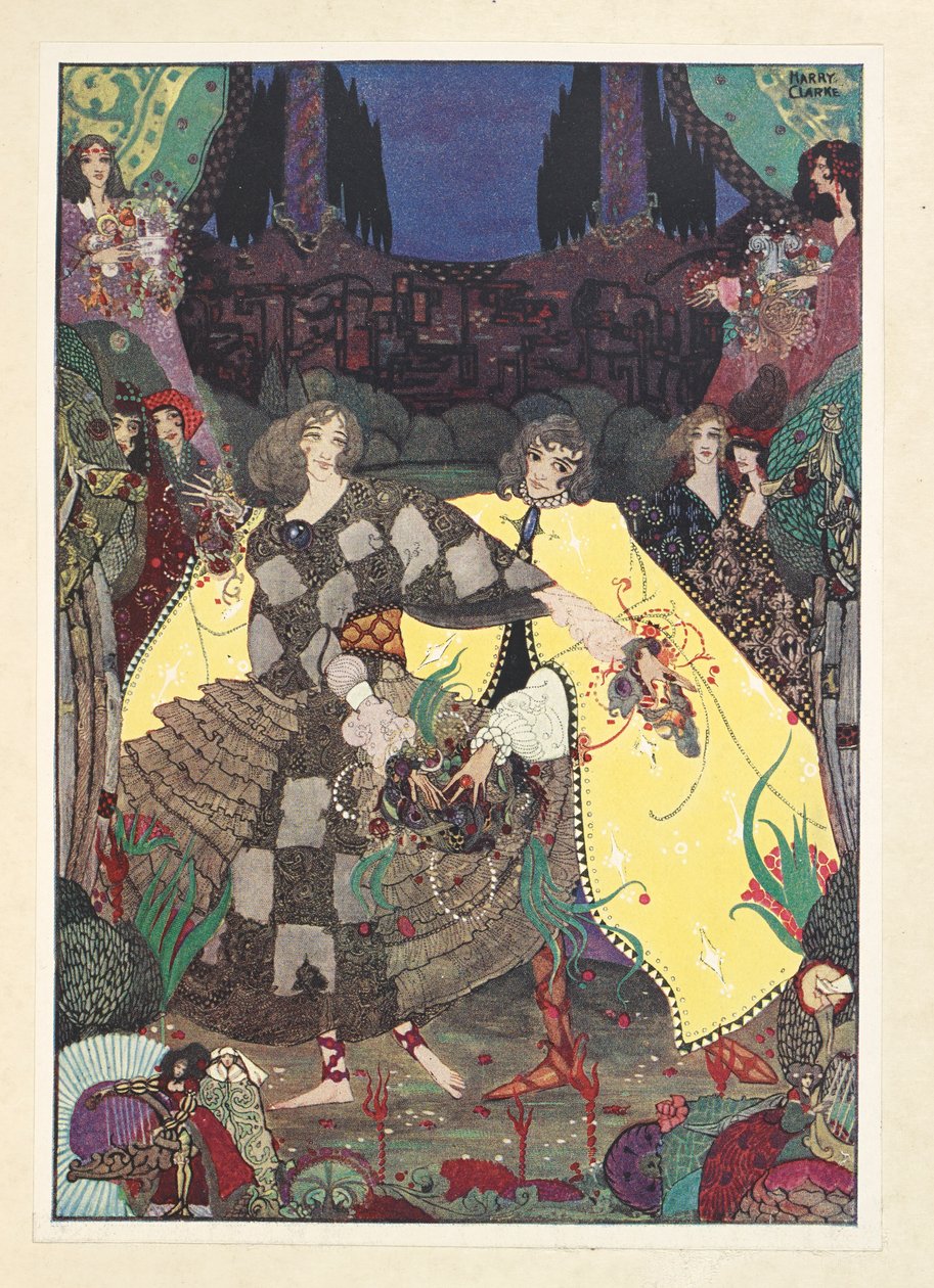 Rajská zahrada. "Teď začneme tančit!" křičely víly. od Harry Clarke
