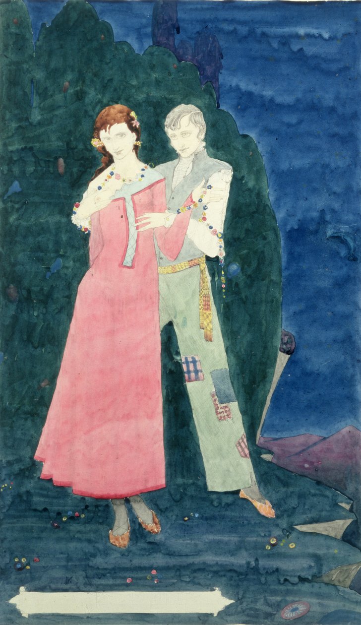The Playboy of the Western World od J.M Synge (1861-1909), návrh pro ženevské okno od Harry Clarke