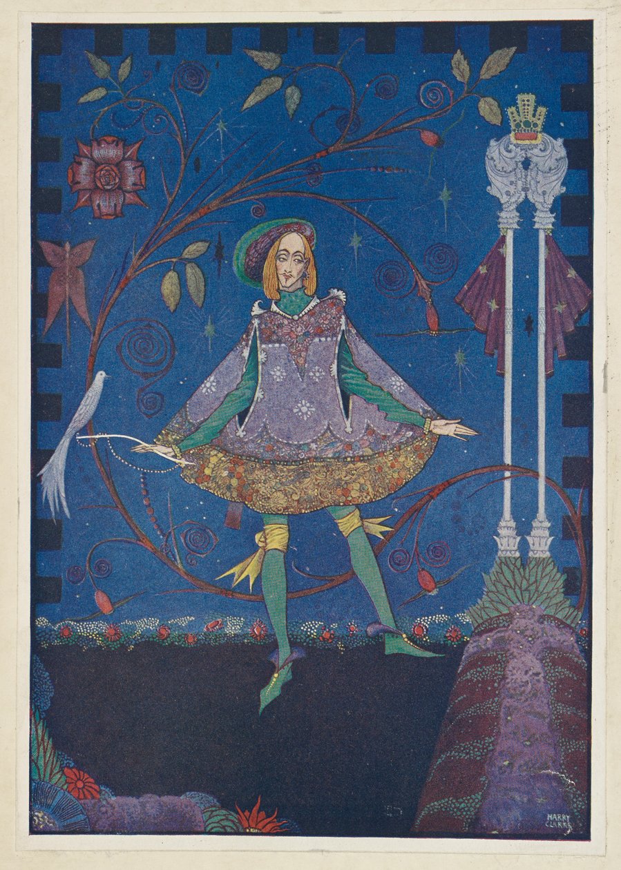 Pastýř vepřů. Na hrobě princova otce rostl keř růže, ilustrace z 