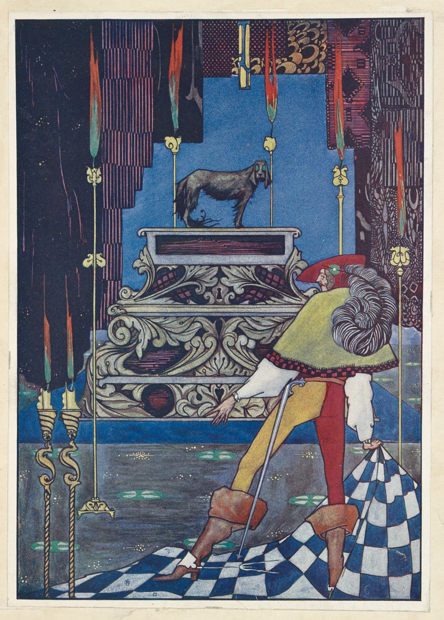 Tinder Box Seděl tam pes s očima velkýma jako šálky. od Harry Clarke