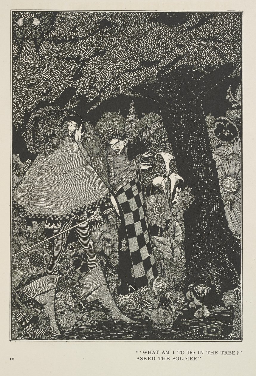 Tinder Box "Co mám dělat na stromě?" zeptal se voják. od Harry Clarke