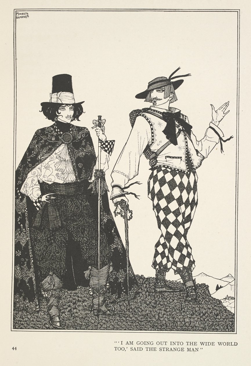 Cestující společník "Taky se vydám do širého světa," řekl podivný muž. od Harry Clarke