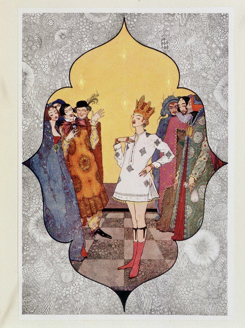 Císařovy nové šaty: „Ach, jak dobře vypadají! Jak bohatě zapadají““ - v „“Pohádkách““ od Hanse Christiana Andersena, nemocného. od Harryho Clarka od Harry Clarke