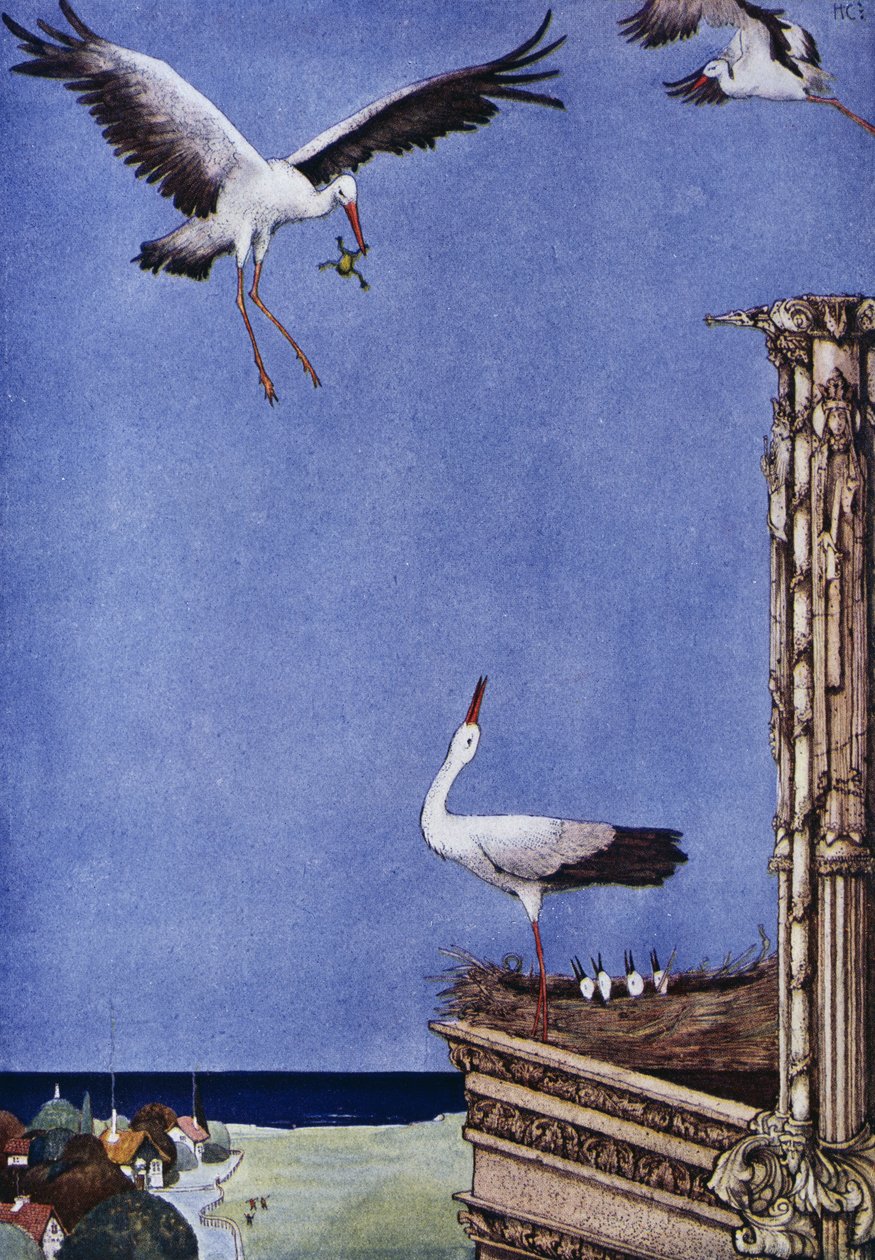 Čáp, pohádka Hanse Christiana Andersena (1805-1875), ilustrace Harry Clarke (1890-1931) od Harry Clarke