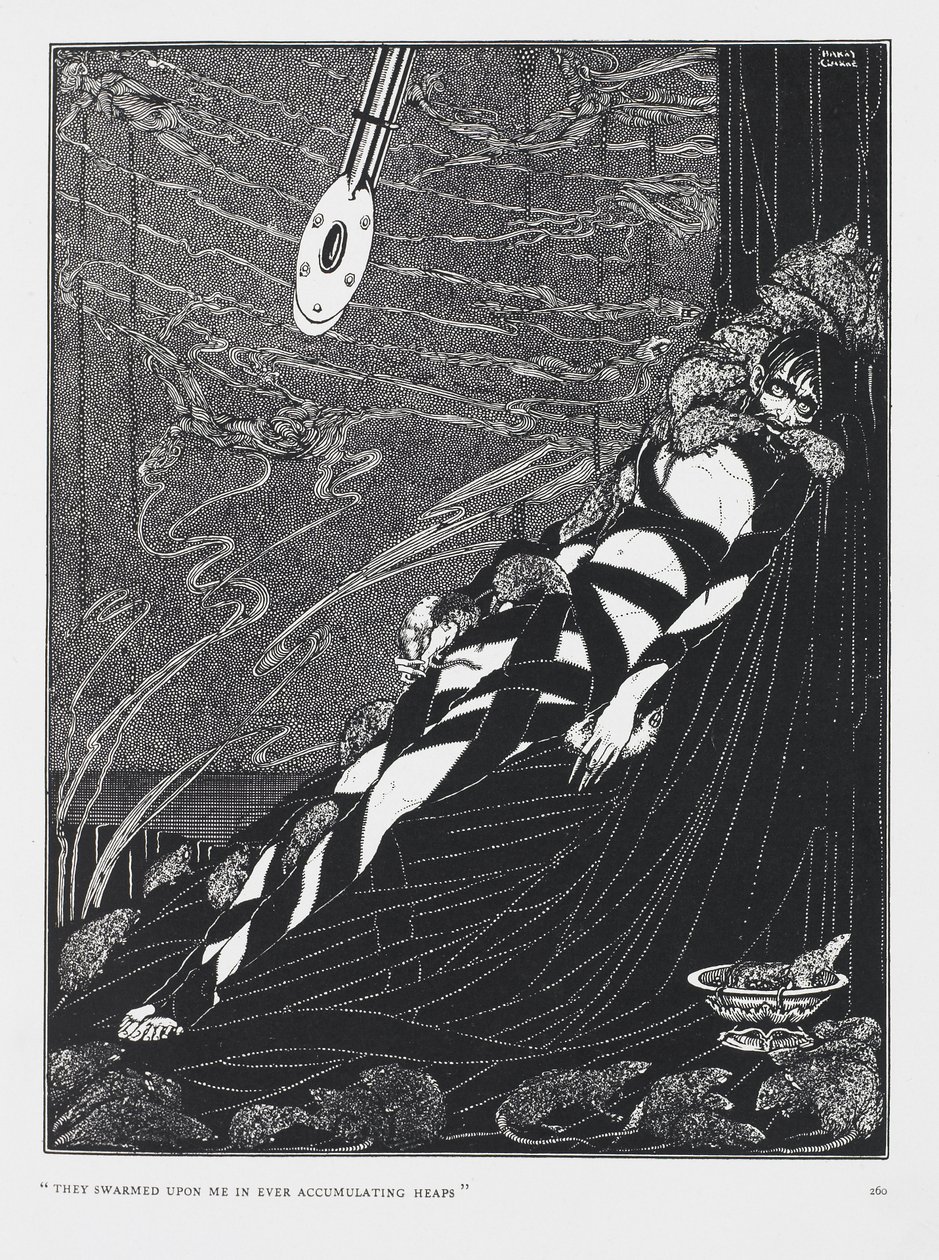 Nahrnuli se na mě v každé hromadě. Z příběhu Jáma a kyvadlo. od Harry Clarke