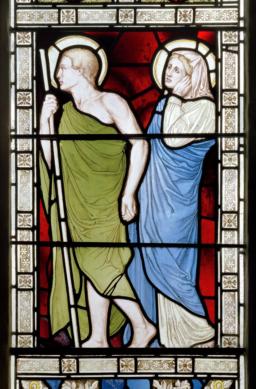 Boční panel The Crucifixion, East Window, 1872 (vitráže) od Harry Ellis Wooldridge