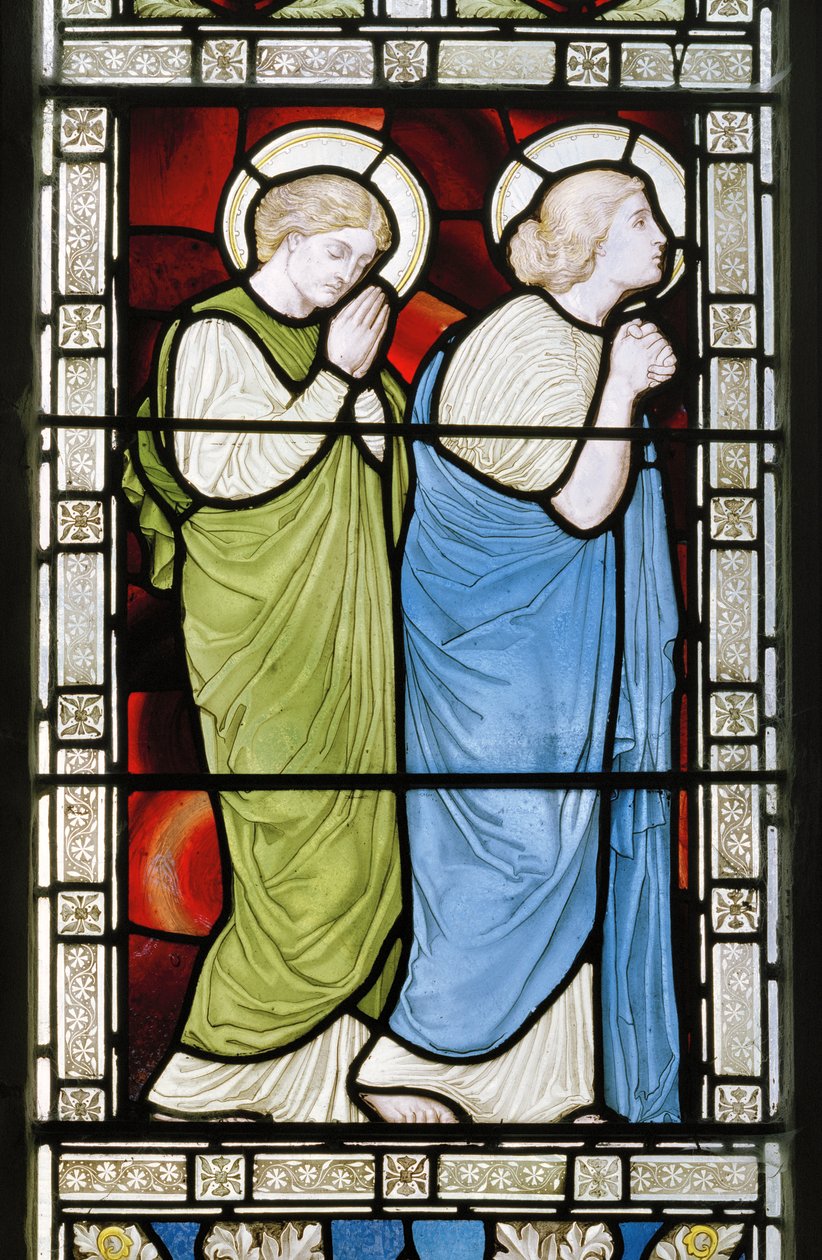 Boční panel The Crucifixion, East Window, 1872 (vitráže) od Harry Ellis Wooldridge