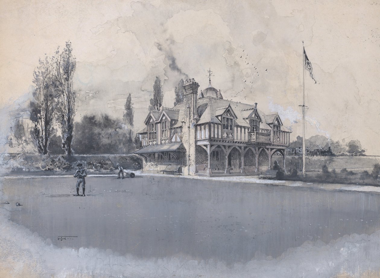 Atletický klub na Bowling Green, ca. 1900. od Harry Fenn