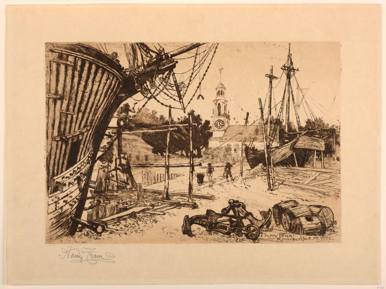 Wharf, Kennebunkport, Maine od Harry Fenn