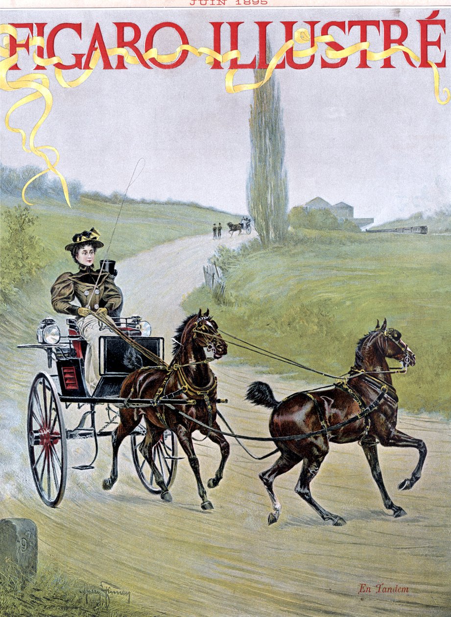 Žena řídí kočár s od Harry Finney