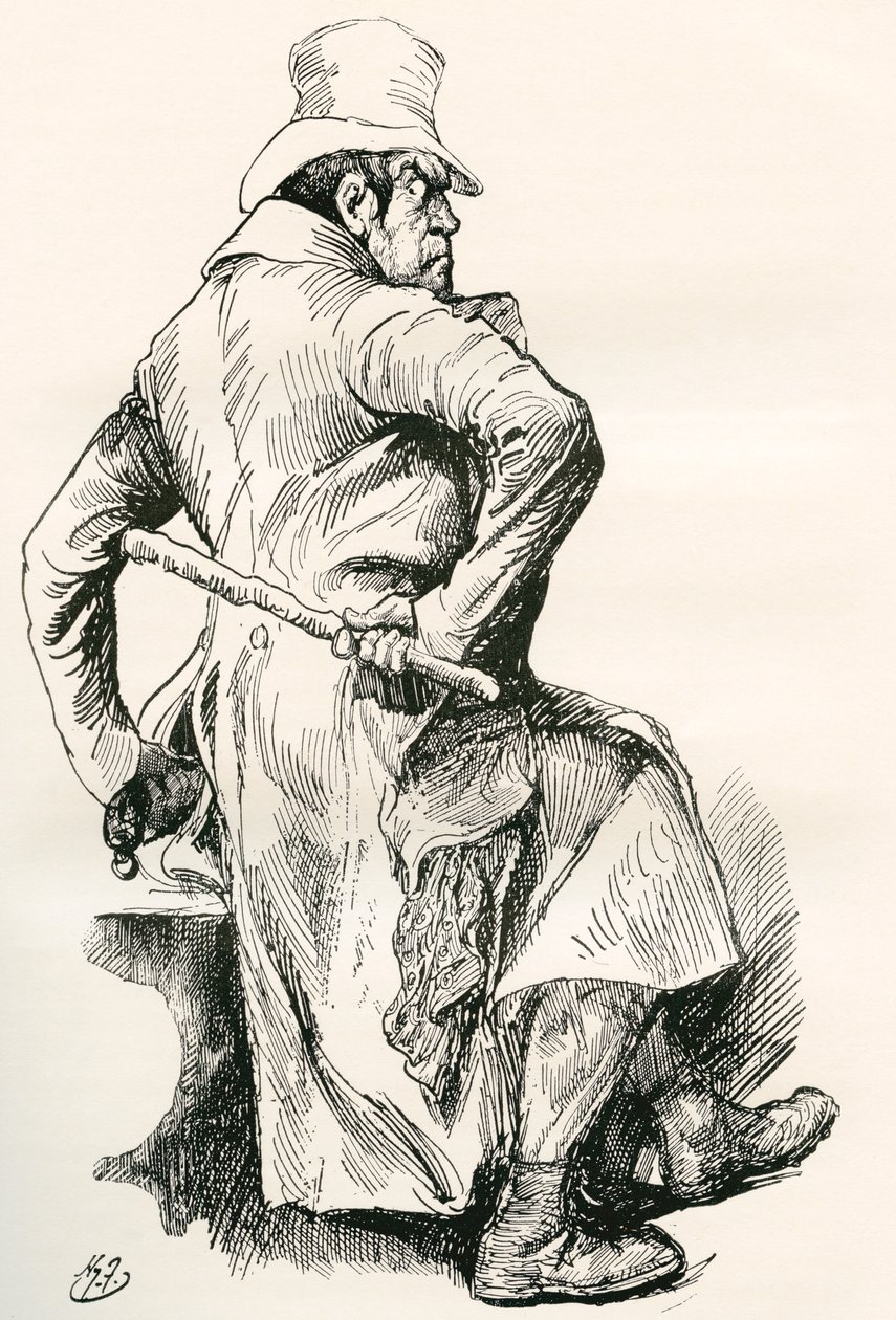 Bill Sikes. Ilustrace Harryho Furnisse k románu Charlese Dickense Oliver Twist z The Testimonial Edition, vydaného v roce 1910. od Harry Furniss