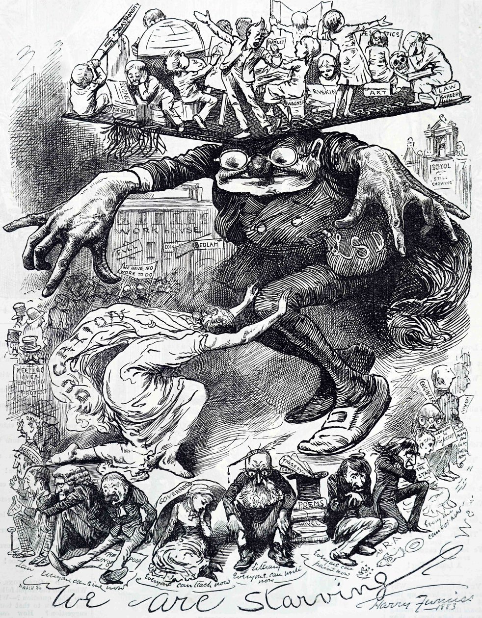 Palubní školy. od Harry Furniss