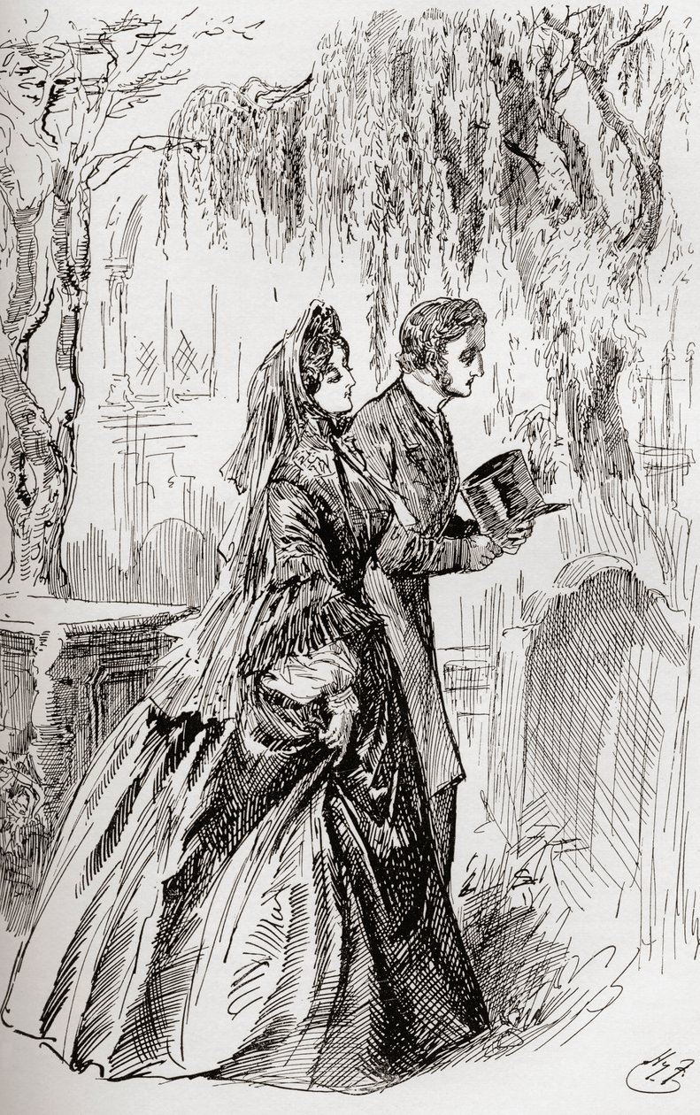Estella a Pip. "Neviděl jsem žádný stín dalšího odloučení." od Harry Furniss