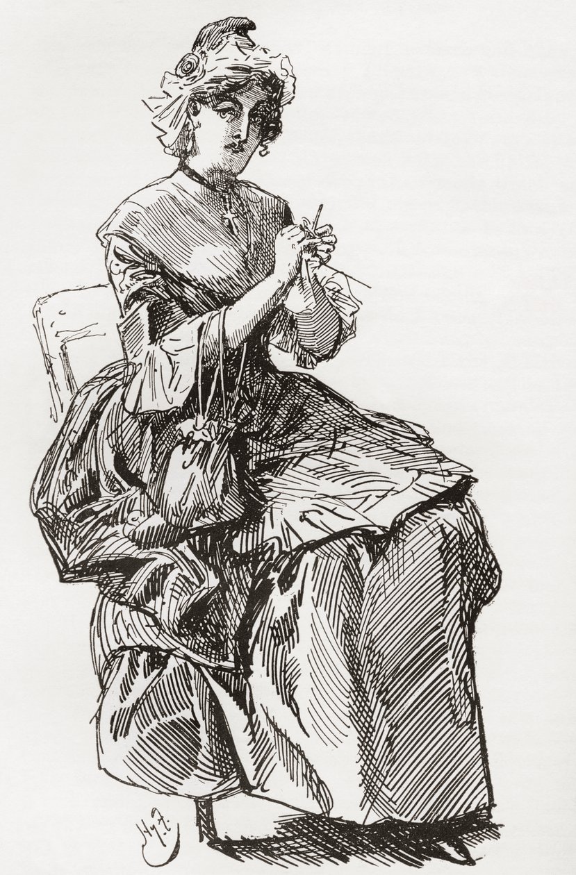 Ilustrace k románu Charlese Dickense Příběh dvou měst od Harry Furniss
