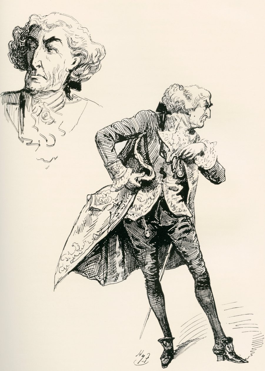Ilustrace k románu Charlese Dickense Příběh dvou měst od Harry Furniss