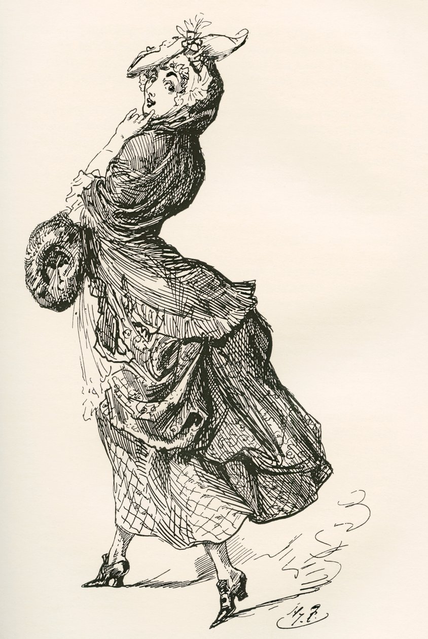 Ilustrace k románu Charlese Dickense Barnaby Rudge od Harry Furniss