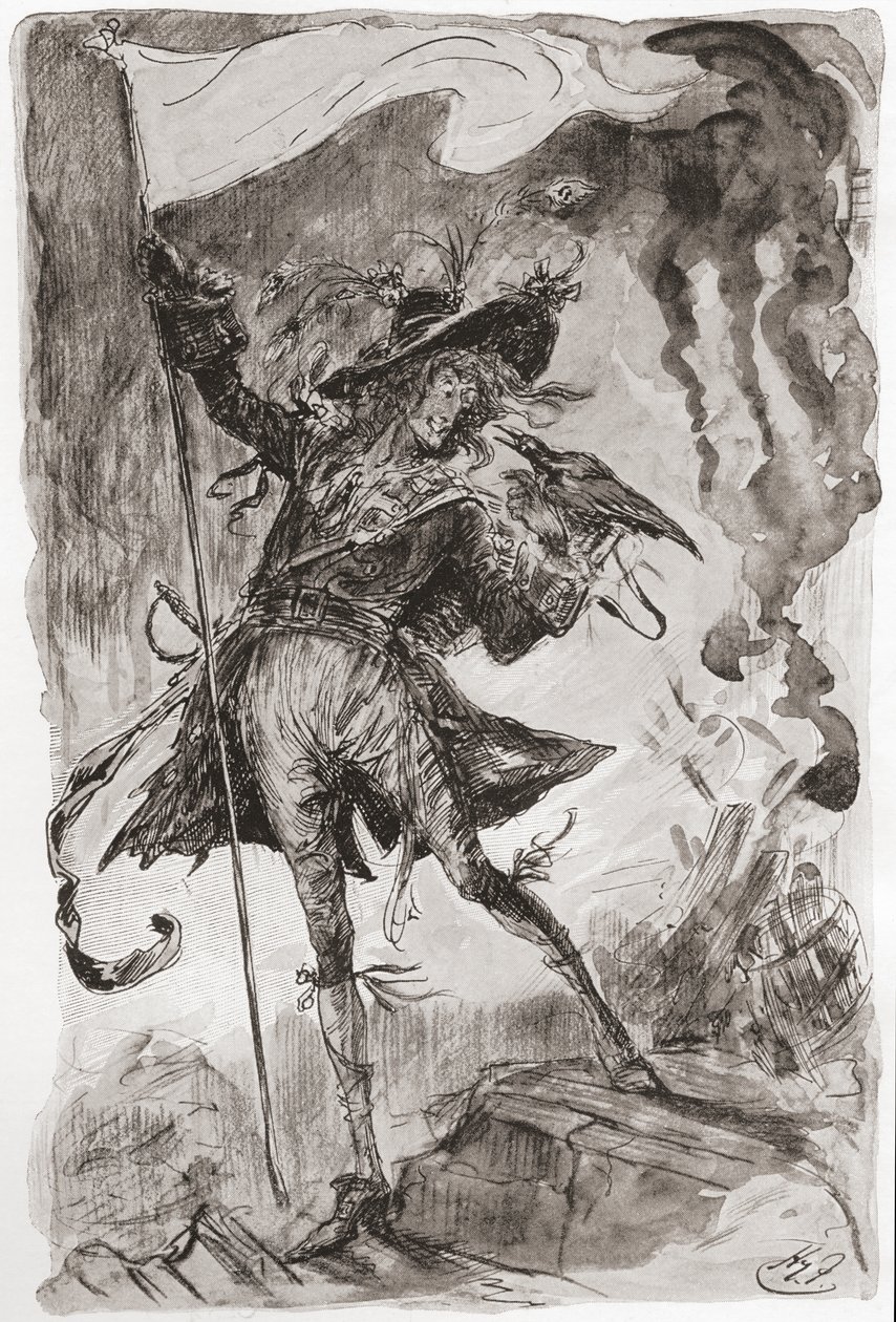 Ilustrace k románu Charlese Dickense Barnaby Rudge od Harry Furniss