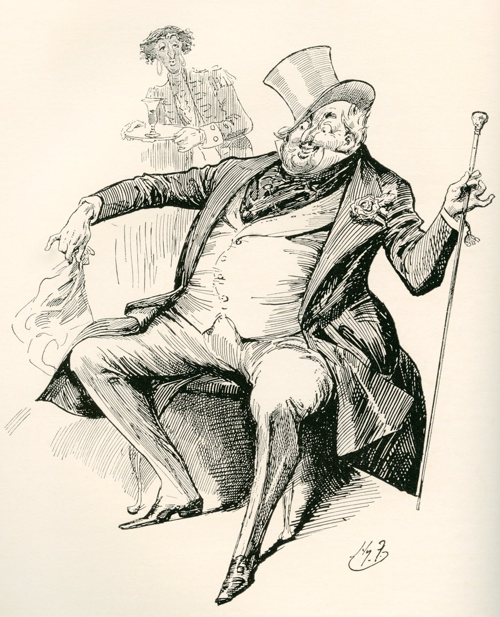 Joey B. Ilustrace Harryho Furnisse k románu Charlese Dickense Dombey a syn z The Testimonial Edition, vydaném v roce 1910. od Harry Furniss