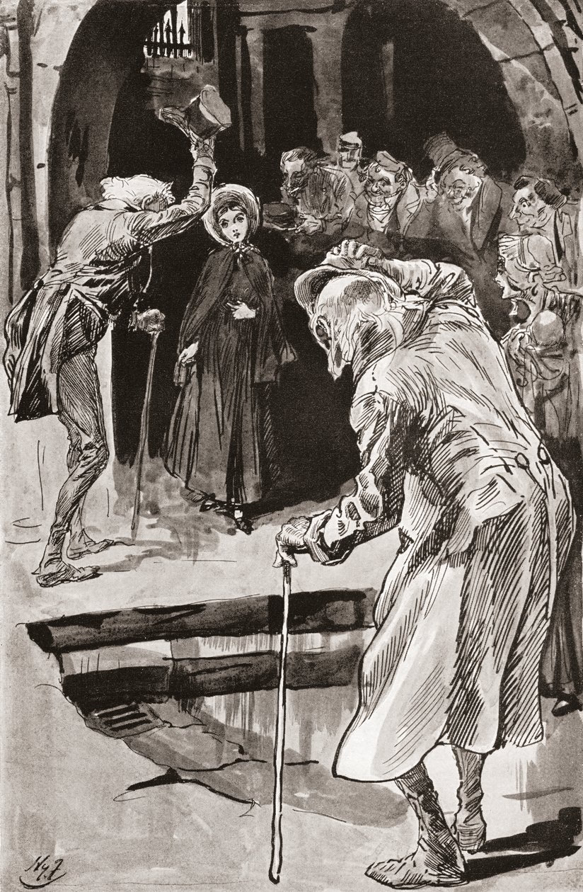 Malá Dorrit. Ilustrace Harryho Furnisse k románu Charlese Dickense Little Dorrit z The Testimonial Edition, vydaného v roce 1910. od Harry Furniss