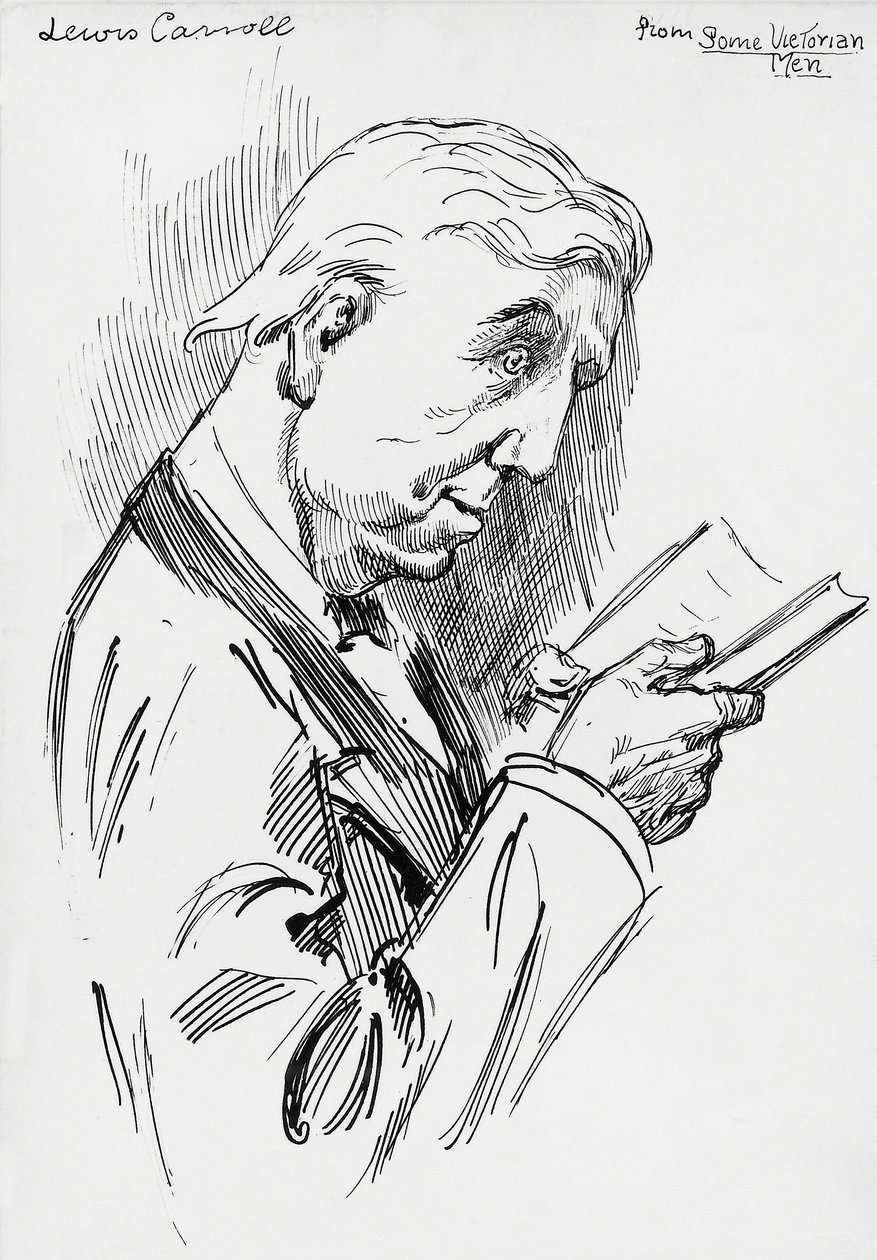 Portrét Lewise Carrolla, pseudonym Charlese Lutwidge Dodgsona (Cheshire) od Harry Furniss