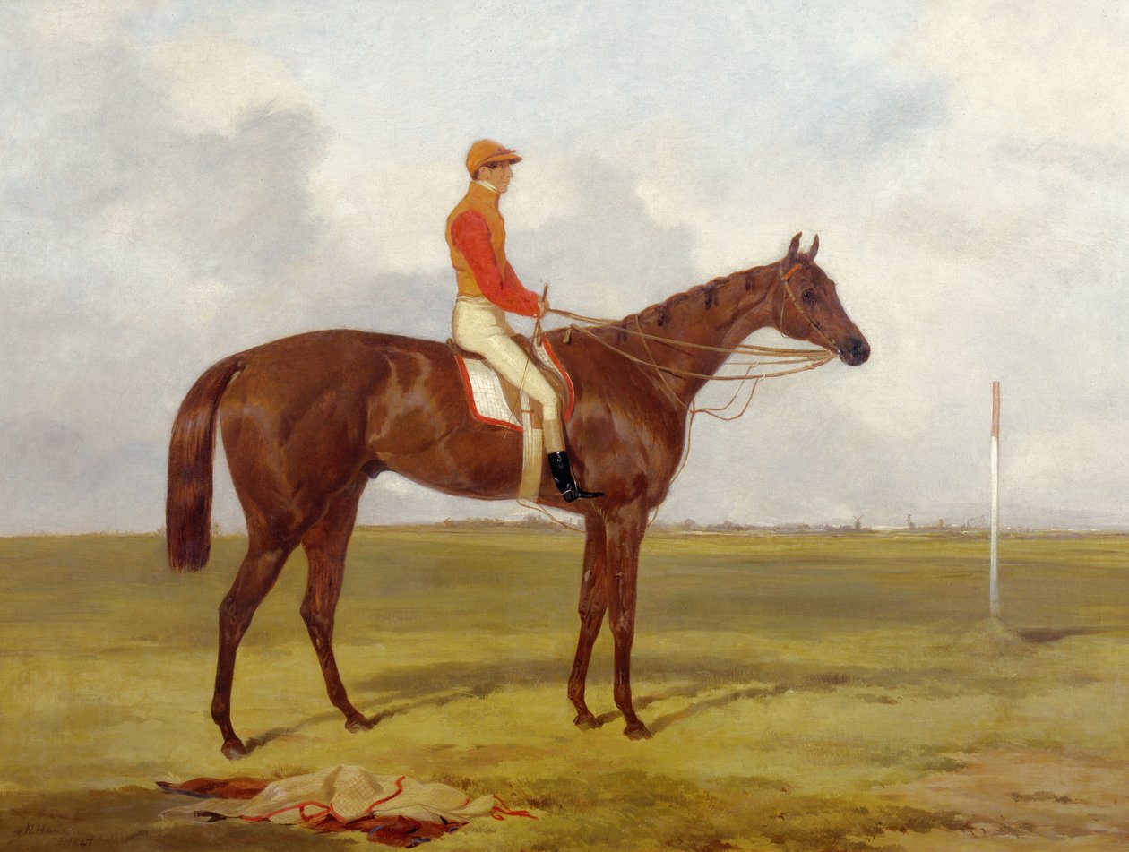 Portrét kozáka, vítěze Derby 1847 se S. Templeman Up, 1847 od Harry Hall
