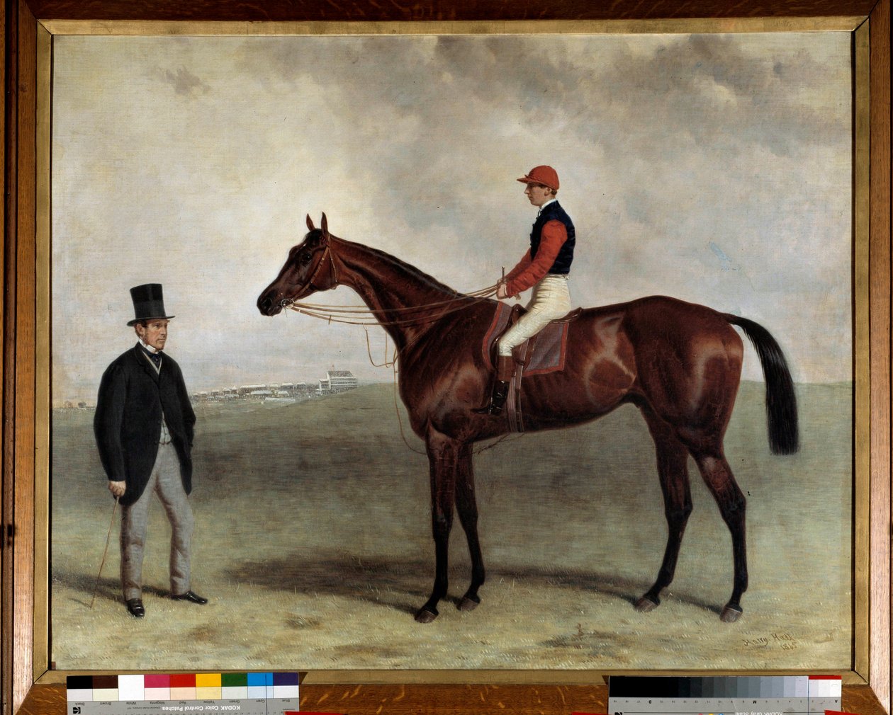 Gladiátorský dostihový kůň v roce 1865 Obraz Harryho Halla (asi 1813-1882). 1865. Pařížská společnost povzbuzení od Harry Hall