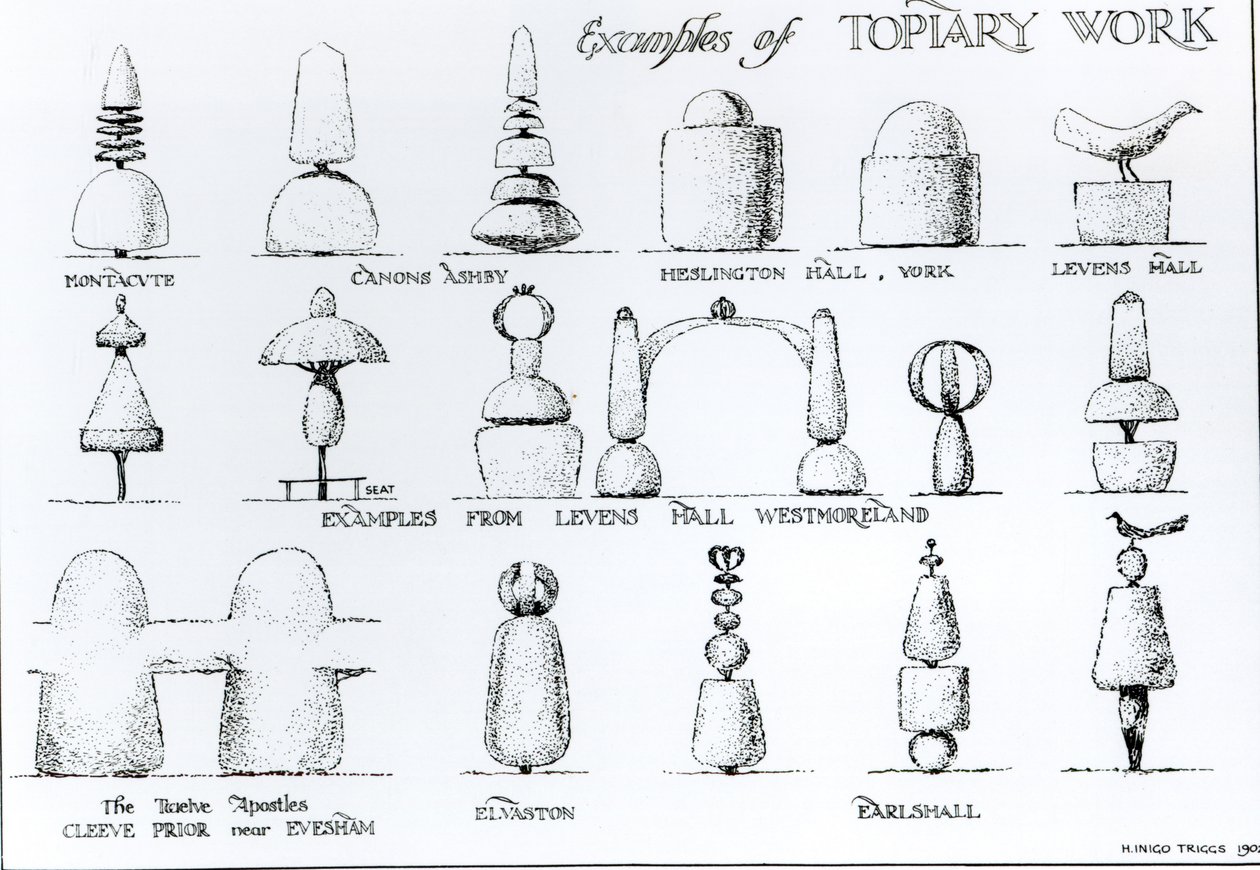 Příklady Topiary Work, 1902 od Harry Inigo Triggs