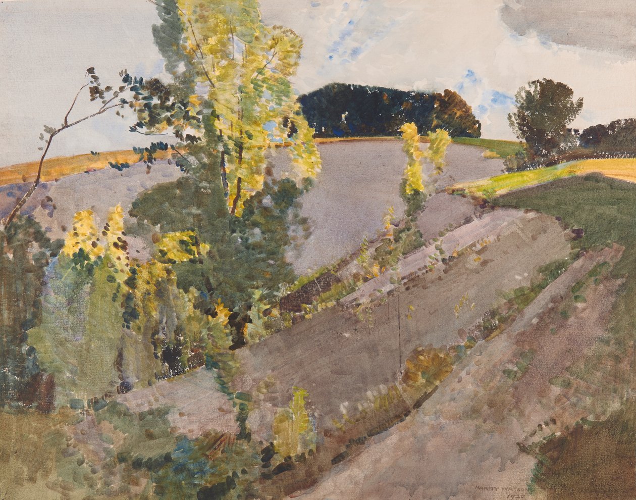 Křídová jáma (akvarel) od Harry Watson
