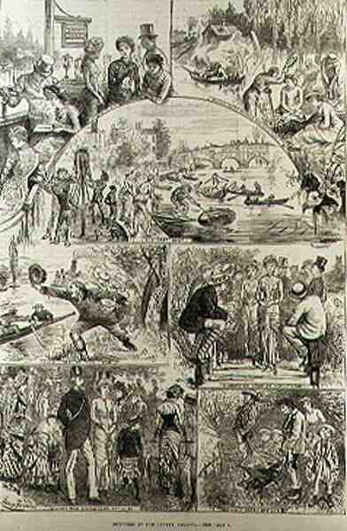 Skicy z Henleyské regaty, z The Illustrated London News, 7. února 1881 od Harry after Furniss