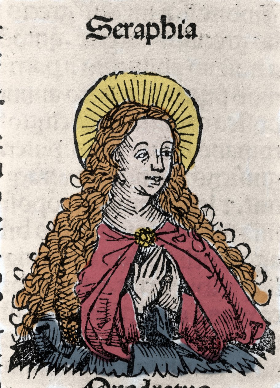 Portrét svaté Seraphie (Serapia) (Serafie Sýrie), křesťanské mučednice z 2. století. Z „“Letopisů Norimberku““ od Hartmanna Schedela od Hartmann Schedel