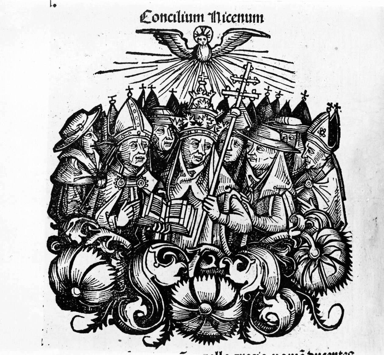 Nicejský koncil. Ilustrace „“Univerzálních kronik Norimberku”” od H. Schedela od Hartmann Schedel