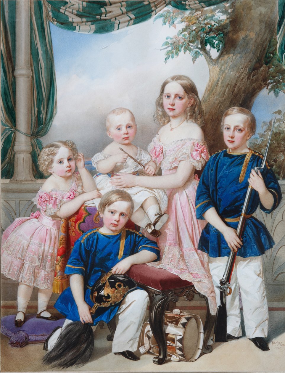 Děti vévody Petra z Oldenburgu 18121881: Alexandra, Katharine, Nikolaus, Alexander a Georg od Hau