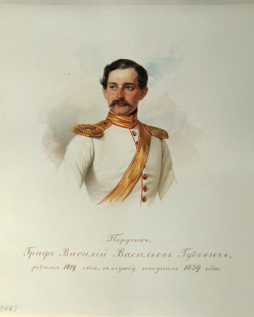 Portrét hraběte Vasilije Vasiljeviče Gudoviče 1819-1886 Z alba císařské koňské gardy, 1846-1849 od Hau