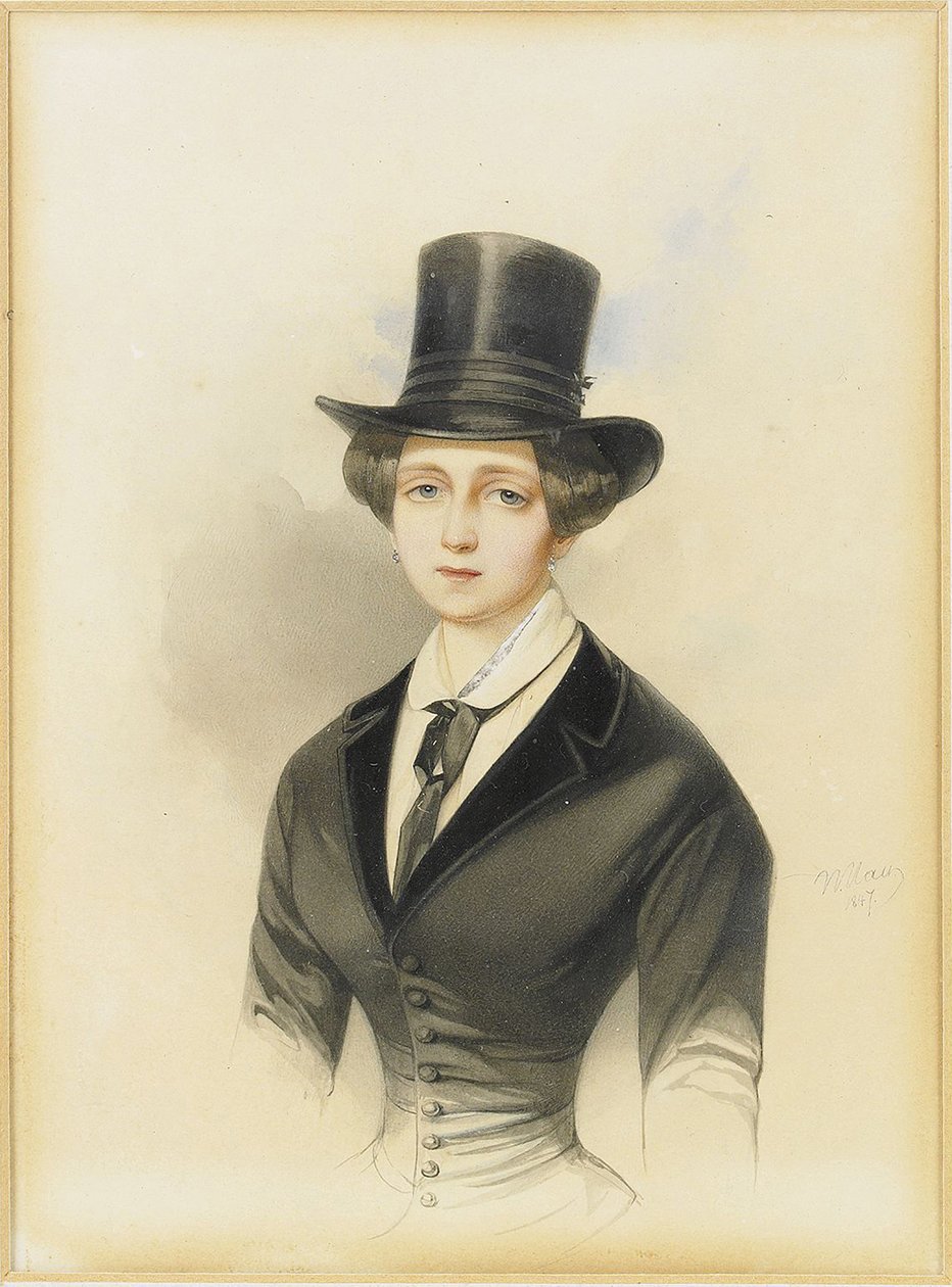 Portrét velkovévodkyně Kateřiny Michajlovny z Ruska 1827-1894, 1847 od Hau
